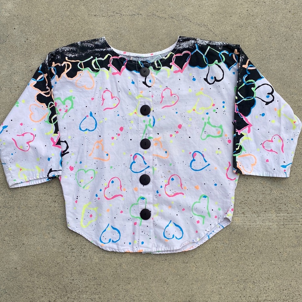 Vintage Colorful Hearts Shirt